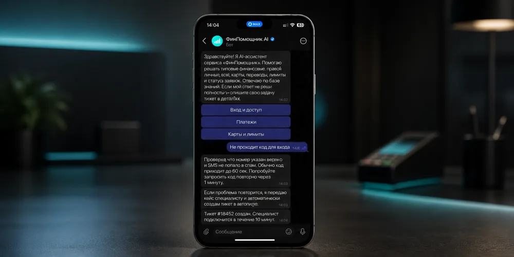 ФинПомощник — AI-поддержка в MAX