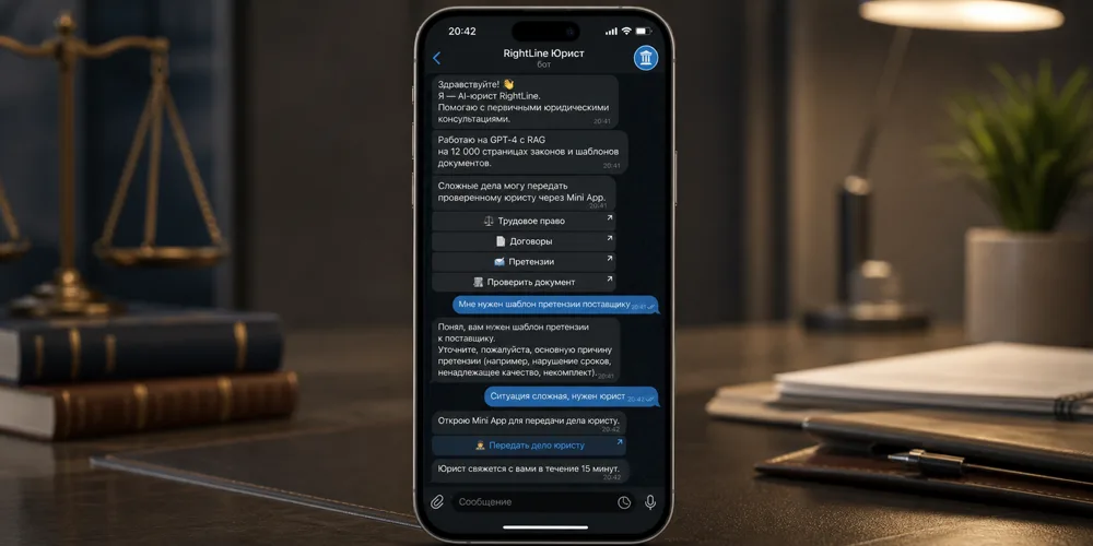 RightLine — AI-юрист в Telegram