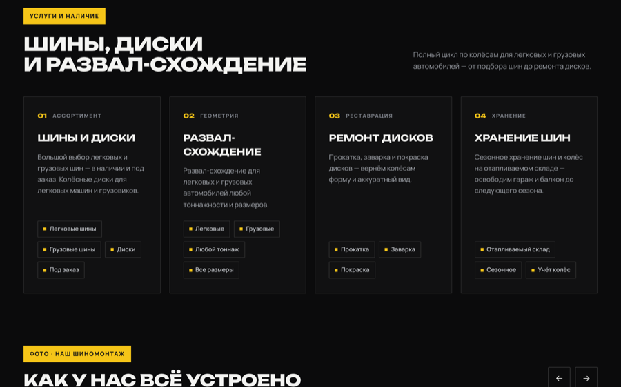 ОСЬ — сайт шиномонтажа в Обнинске